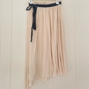 zara belted wrap skirt